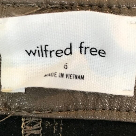 NWT Aritzia Wilfred Free Valerie Shitake Faux Leather Pants Size 6 - Picture 9 of 11